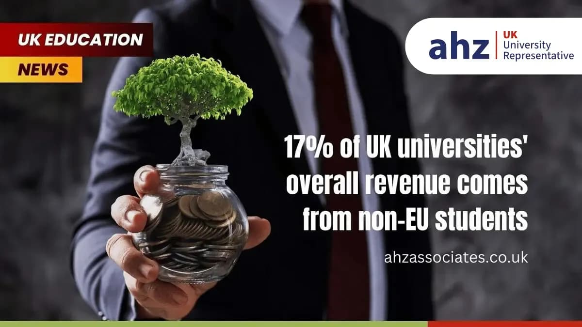 17% of UK universities’ overall revenue comes from non-EU students