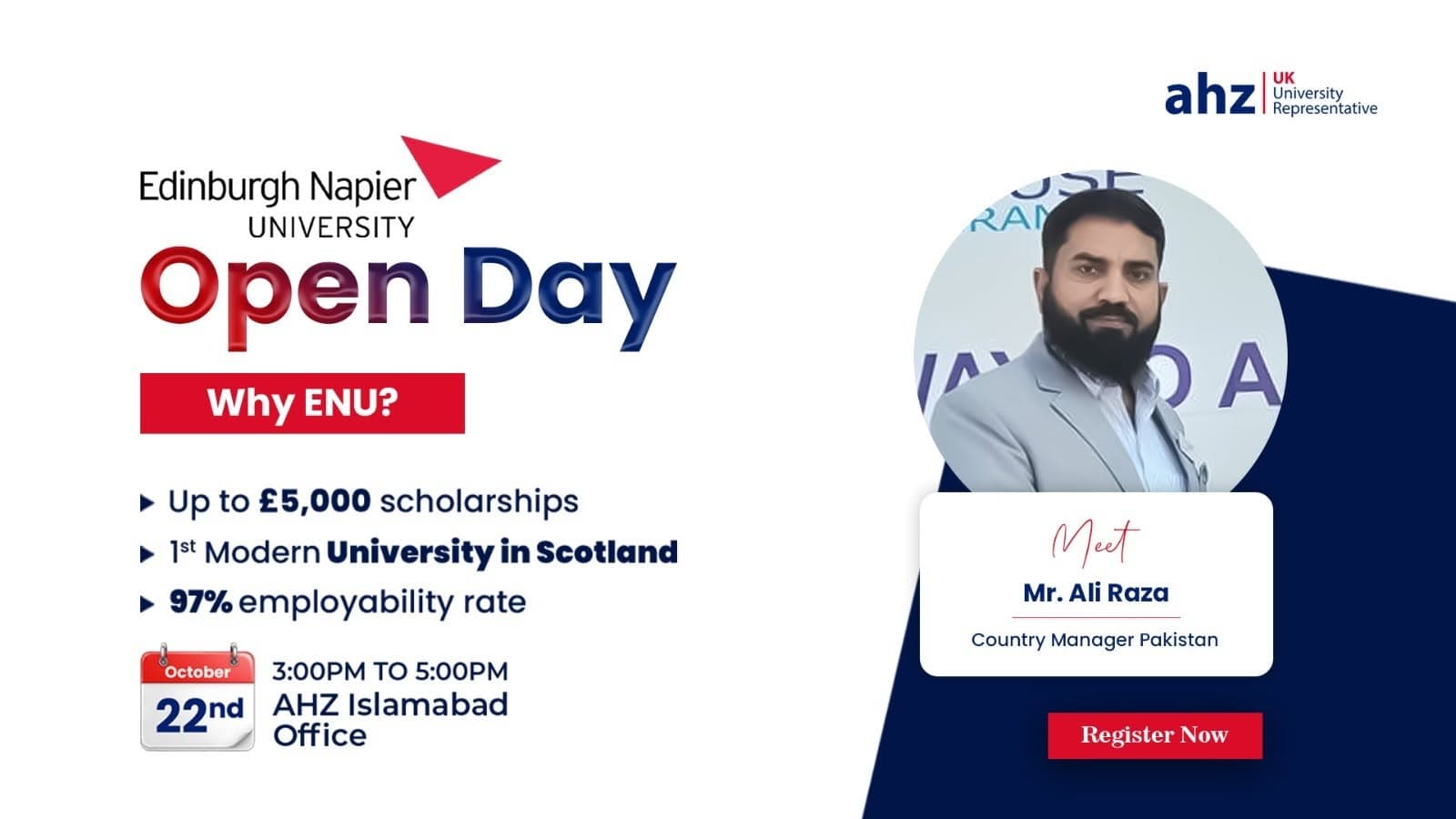 Edinburgh Napier University Open Day @ AHZ Islamabad Office