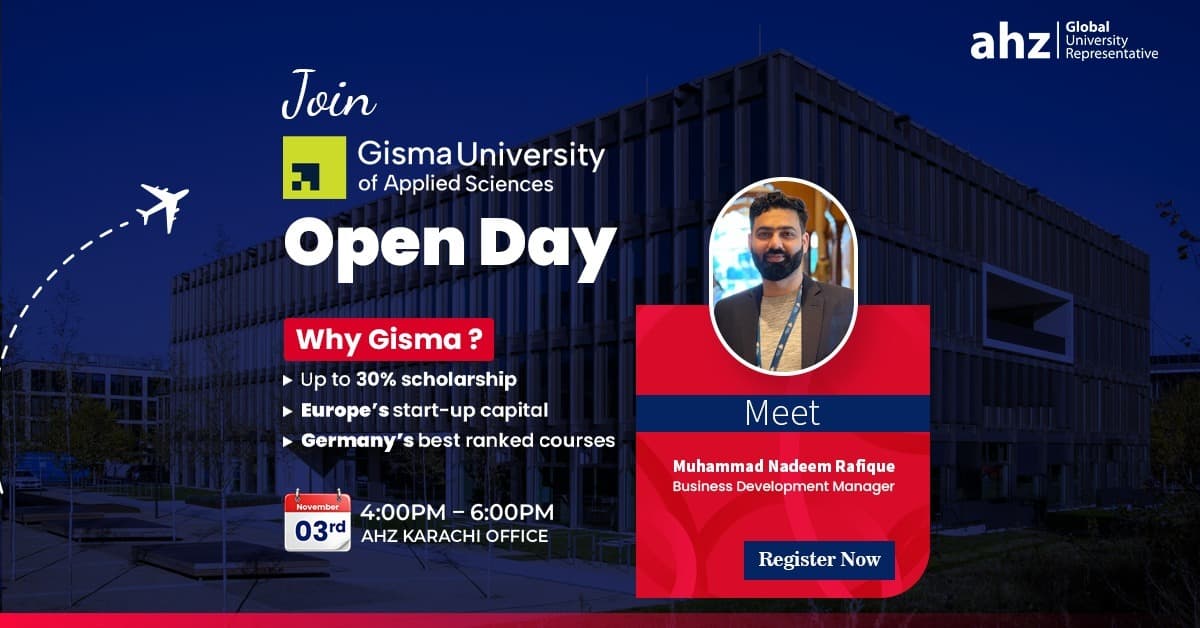 Gisma University of Applied Sciences Open Day @ AHZ Karachi Office